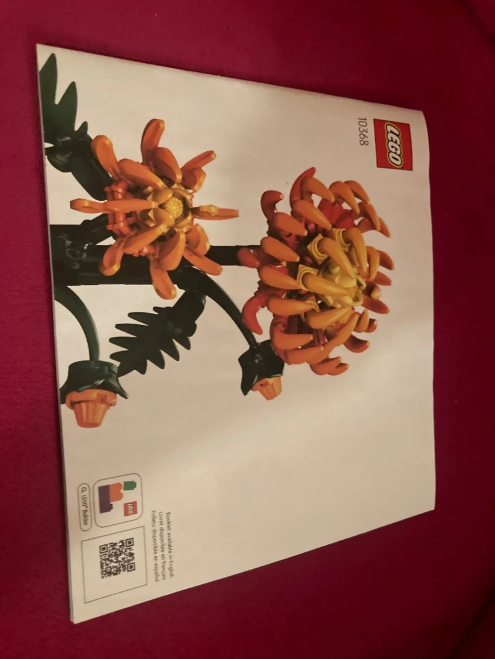 NIB LEGO Icons Chrysanthemum Flower Decor Set #10368